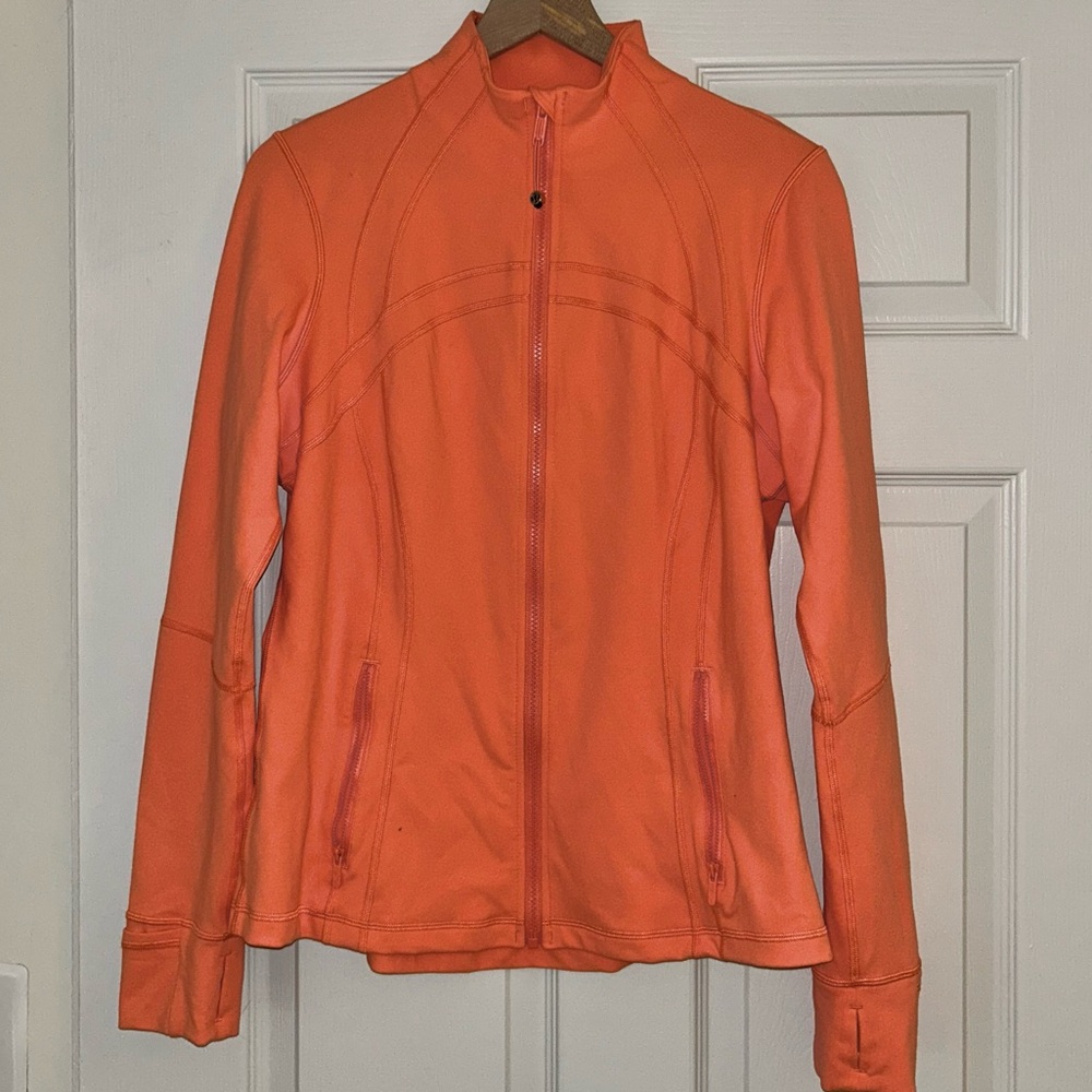 Lululemon Womens Define Jacket Size 14 Peach Color